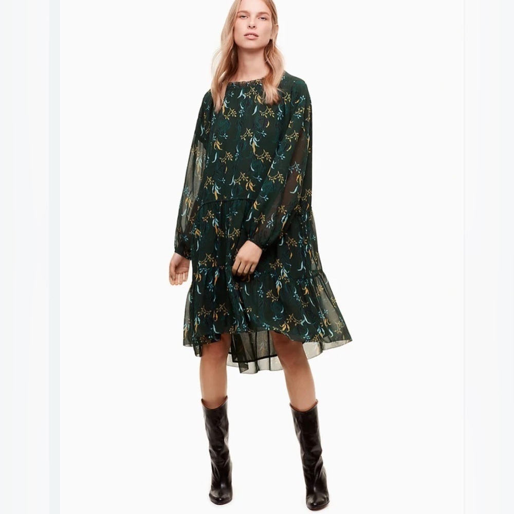 Wilfred Le Fou | Leman floral oversized high/low dress Womens size 1 (4/6) sheer